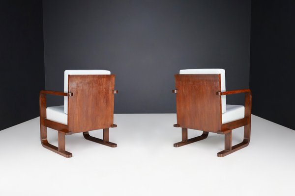 Art Deco Armchairs in Oak Bentwood and New Upholstery, Austria, 1930s, Set of 2-TRW-1797128