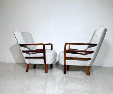 Art Deco Armchairs in Walnut, Set of 2-FGA-1783034