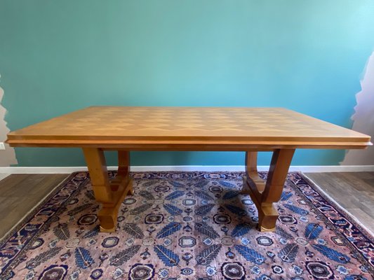 Art Deco Ash Dining Table, 1930s-TEB-706638