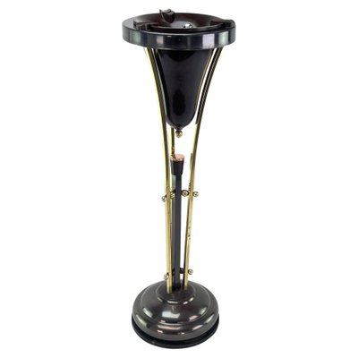 Art Deco Ashtray Stand in Brass and Bakelite attributed to Demeyere, Belgium, 1930s-JUZ-1791206