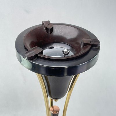 Art Deco Ashtray Stand in Brass and Bakelite attributed to Demeyere, Belgium, 1930s-JUZ-1791206