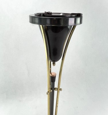 Art Deco Ashtray Stand in Brass and Bakelite attributed to Demeyere, Belgium, 1930s-JUZ-1791206