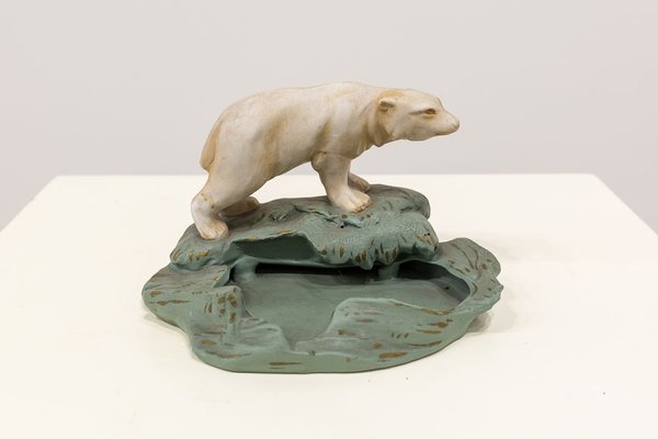 Art Deco Ashtray with Polar Bear, 1920s-UJE-630738