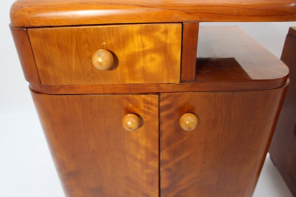 Art Deco Austrian Nightstands Maple, Austria, 1930s, Set of 2-NB-2024788