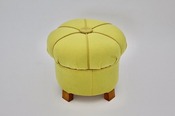 Art Deco Austrian Yellow Stool, 1930s-NB-579089