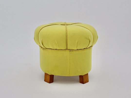 Art Deco Austrian Yellow Stool, 1930s-NB-579089