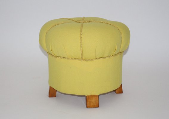 Art Deco Austrian Yellow Stool, 1930s-NB-579089