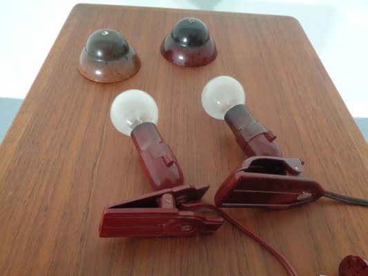 Art Deco Bakelite Table Lamps from Hergil, 1940s, Set of 2-RDW-655920