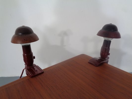 Art Deco Bakelite Table Lamps from Hergil, 1940s, Set of 2-RDW-655920