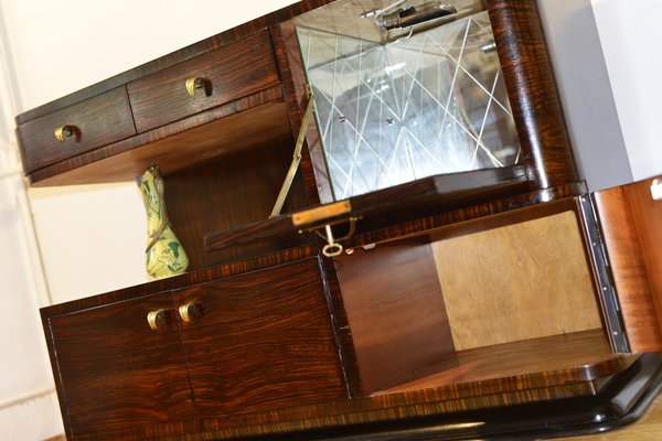 Art Deco Bar Cabinet in Macassar Veneer-KGI-989248