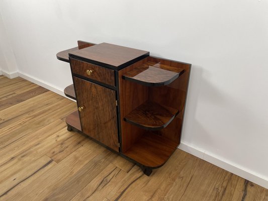 Art Deco Bar in Caucasian Walnut and Black Piano Lacquer, Germany, 1930s-VMP-1061498