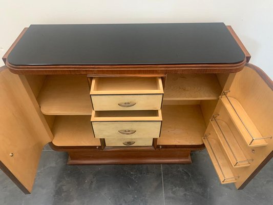 Art Deco Bar Table in Rosewood with Chairs and Parchment, Set of 11-IJR-1259061