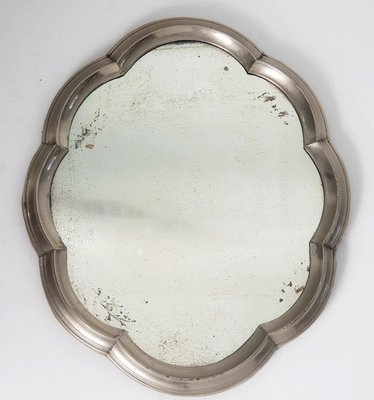 Art Deco Baroque Style Pewter Table Mirror-FO-1216211