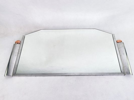 Art Deco Bauhaus Aluminum Wall Mirror-JUZ-1170158