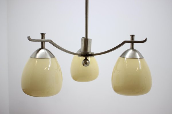 Art Deco Bauhaus Chrome Pendant Lamp, 1930s-TZ-673372