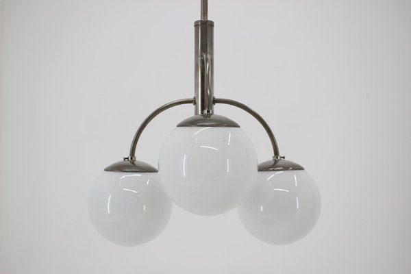 Art Deco Bauhaus Chrome Pendant Lamp, 1930s-TZ-933431