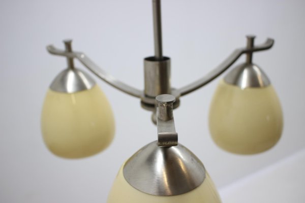 Art Deco Bauhaus Chrome Pendant Lamp, 1930s-TZ-673372