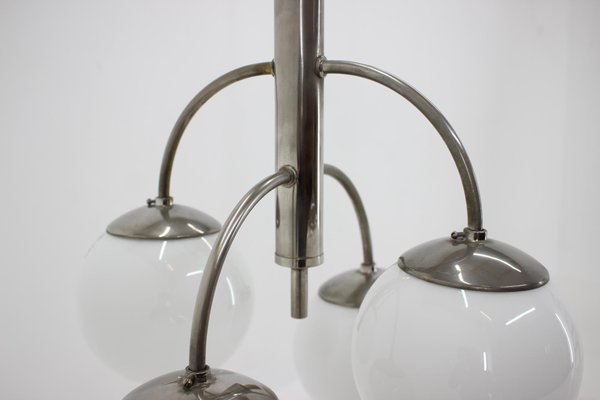 Art Deco Bauhaus Chrome Pendant Lamp, 1930s-TZ-933431