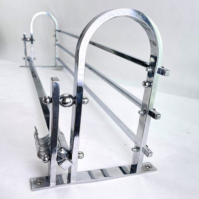 Art Deco Bauhaus Chrome Wall Rack, 1930s-JUZ-1406245