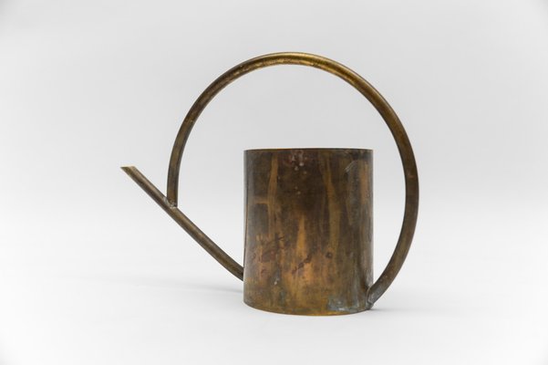 Art Deco Bauhaus Watering Can in Massive Brass, Germany, 1950s-KQB-1745968