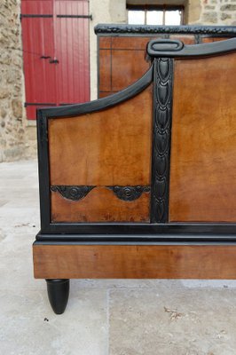 Art Deco Bed in Carved Wood, 1920-XNH-1804668