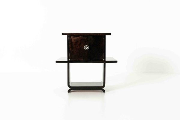 Art Deco Bedside Table with Jewelry Box, 1930s-UQV-1378732