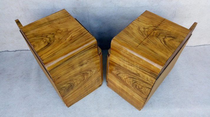 Art Deco Bedside Tables by Jindrich Halabala for Up Závody, 1940s, Set of 2-VIC-1720034