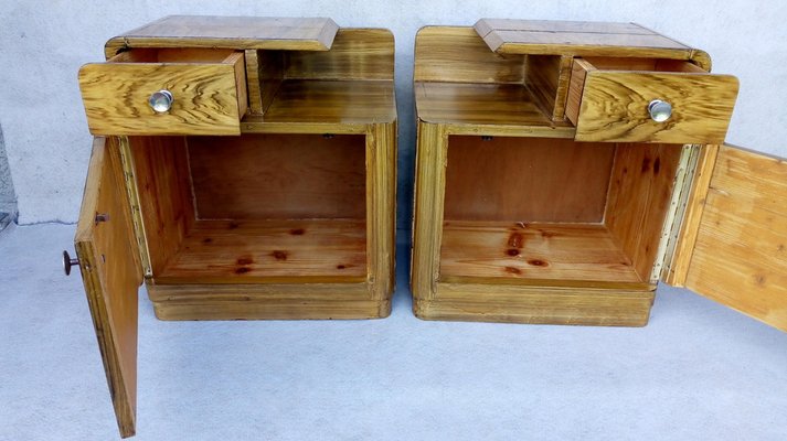 Art Deco Bedside Tables by Jindrich Halabala for Up Závody, 1940s, Set of 2-VIC-1720034