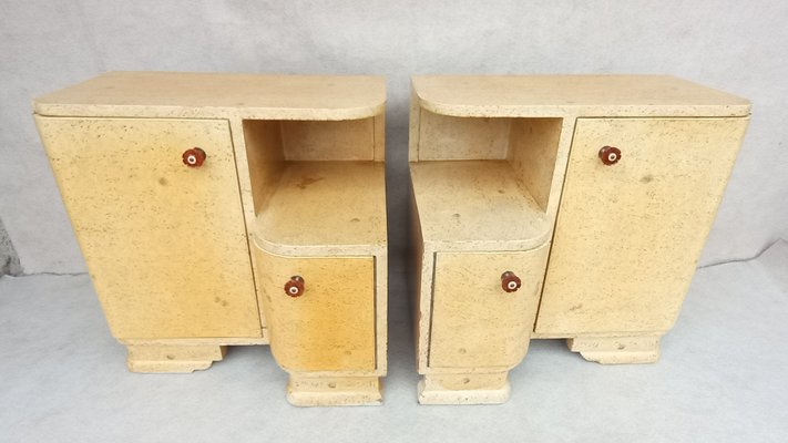 Art Deco Bedside Tables by Jindřich Halabala for Up Závody, 1950s, Set of 2-VIC-2020359