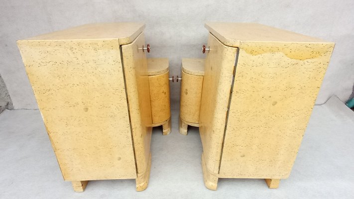 Art Deco Bedside Tables by Jindřich Halabala for Up Závody, 1950s, Set of 2-VIC-2020359