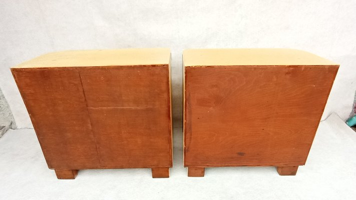 Art Deco Bedside Tables by Jindřich Halabala for Up Závody, 1950s, Set of 2-VIC-2020359