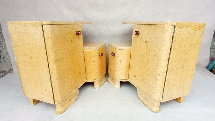 Art Deco Bedside Tables by Jindřich Halabala for Up Závody, 1950s, Set of 2-VIC-2020359