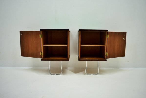 Art Deco Bedside Tables, Czechoslovakia, 1930s, Set of 2-TZ-1728473