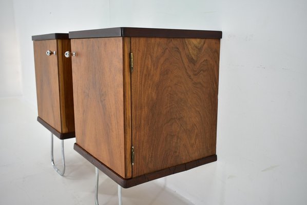 Art Deco Bedside Tables, Czechoslovakia, 1930s, Set of 2-TZ-1728473