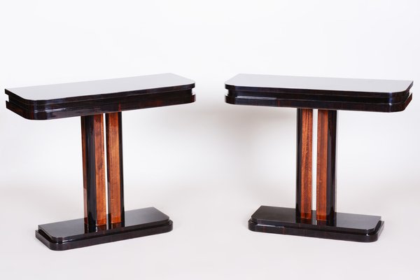 Art Deco Bedside Tables in High Gloss, France, 1920s, Set of 2-WHY-1780357