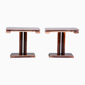 Art Deco Bedside Tables in High Gloss, France, 1920s, Set of 2-WHY-1780357