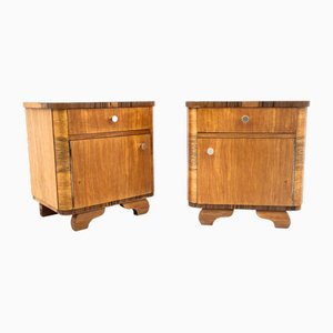 Art Deco Bedside Tables, Poland, 1950s, Set of 2-BXB-1798071