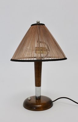 Art Deco Beech Table Lamp, 1930s-NB-585628