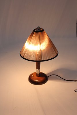 Art Deco Beech Table Lamp, 1930s-NB-585628