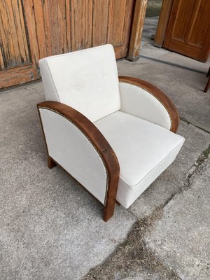 Art Deco Beige Lounge Chair, 1920s-OXJ-1178046