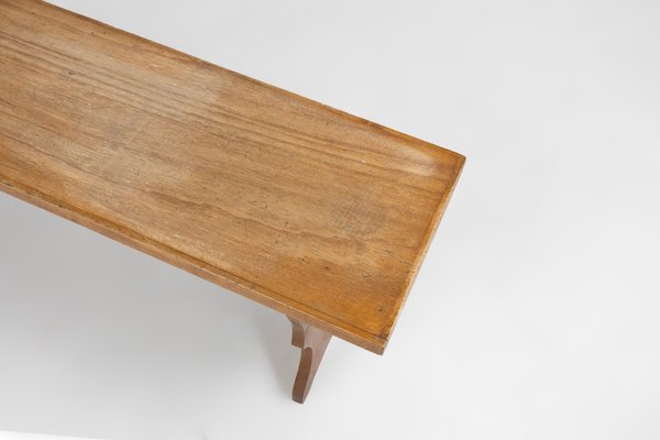 Art Deco Bench in Oak Wood, France, 1940s-YSY-2027102