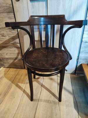 Art Deco Bentwood Desk Chair from Radomsko, 1940s-CAQ-1805334