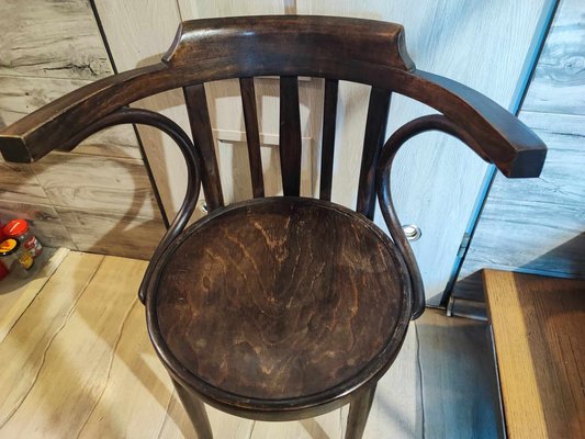 Art Deco Bentwood Desk Chair from Radomsko, 1940s-CAQ-1805334