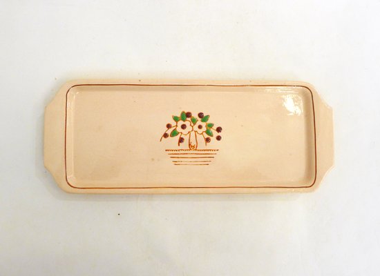 Art Deco Betty Service Cake Dish from Longwy, France, 1930s-RNR-2041894