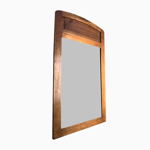 Art Deco Beveled Crystal Mirror with Oak Frame, 1936-WQQ-1802371