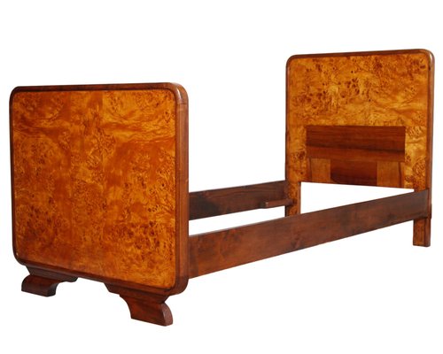 Art Deco Birch and Walnut Burl Bedroom Set by Osvaldo Borsani, 1930s, Set of 4-NJV-749325