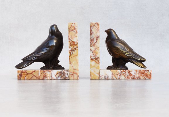 Art Deco Bird Book Ends, France, 1930s, Set of 2-JUA-1766310