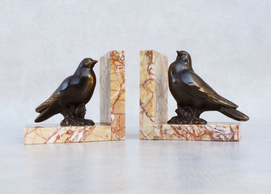 Art Deco Bird Book Ends, France, 1930s, Set of 2-JUA-1766310