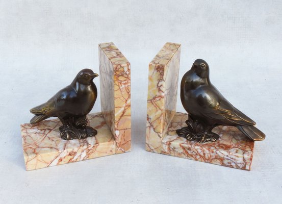 Art Deco Bird Book Ends, France, 1930s, Set of 2-JUA-1766310