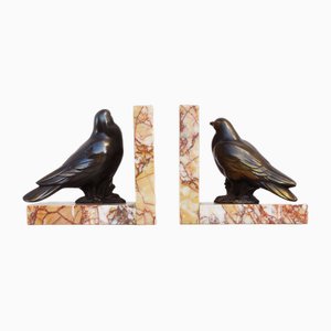 Art Deco Bird Book Ends, France, 1930s, Set of 2-JUA-1766310